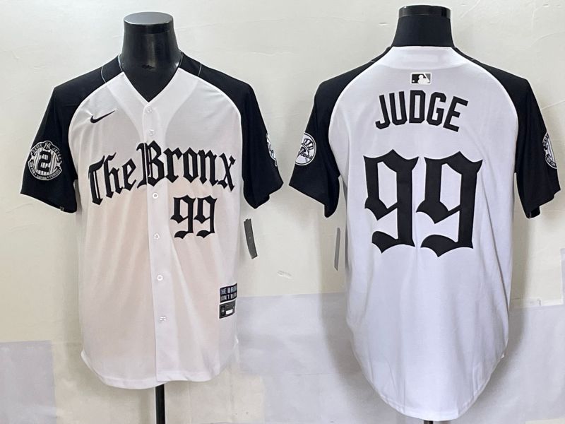 Men 2025 New York Yankees 99 Judge White black Five generations Joint Name Nike MLB Jersey style 54